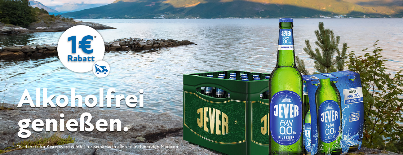 Jever Fun 0,0% Rabattaktion 1 Euro - KW 16 und 17 in 2026